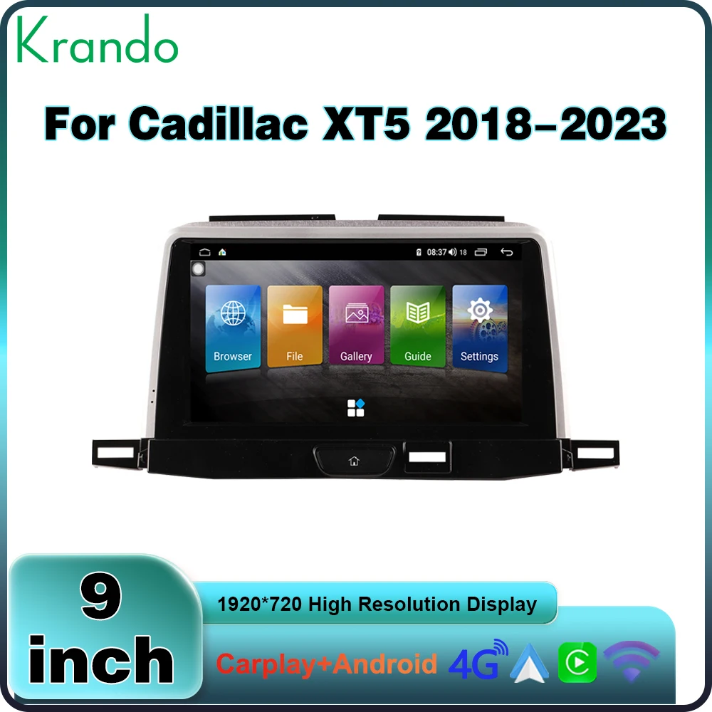 Krando 9'' Android Car Navigation GPS For Cadillac XT5 2018 - 2023 Tablet Auto Radio DVD Multimedia Wireless Carplay Head unit