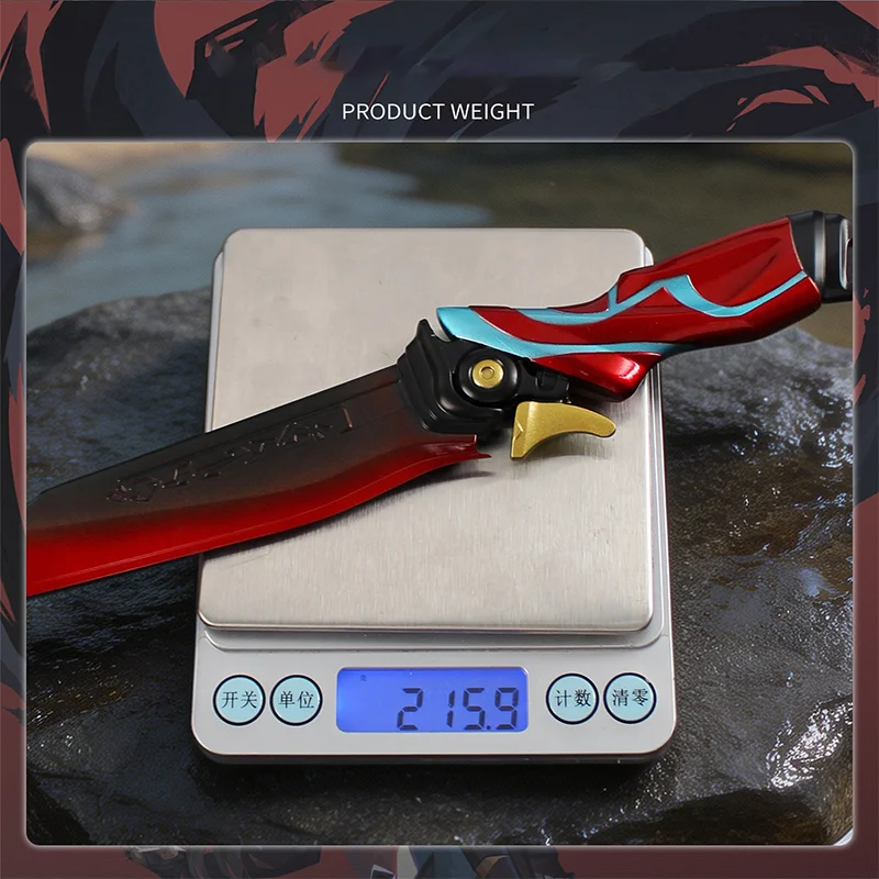 25cm Valorant Etched Blade Metal Ornament Model Alloy Collectible Toy Galactic Meridian Figurine Game Cos Knife Toy Sword Gifts view 5