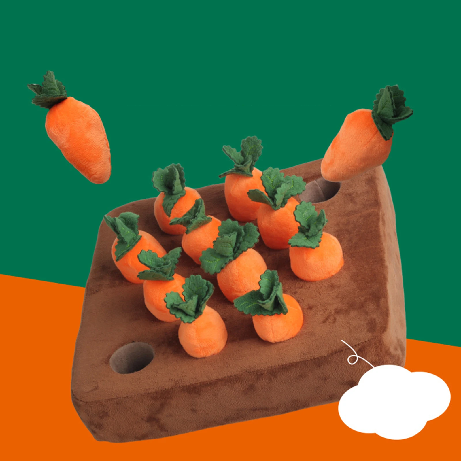 Creative Dog Carrot Plush Toy Parent Child Interaction Education Molars Toy Vegetable Fruit Pull The Carrot Stuffed Toy IQ Toy