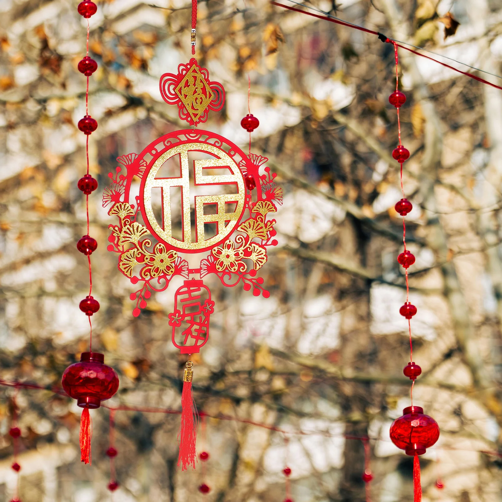 

RV Decorative Pendants Chinese New Year Tree Hanging Wall naments Fu Character Spring Festival Decorations Quality