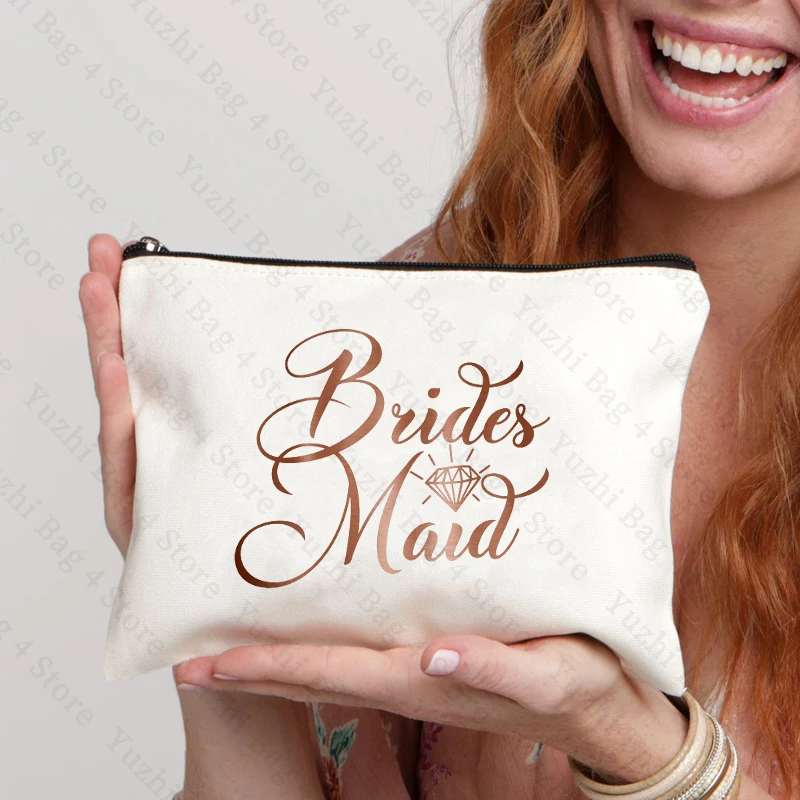 

Team Bride Makeup Bag Bachelorette Party Cosmetic Bags Purse Bridesmaid Toiletries Organizer Pouch Wedding Bride Shower Gifts