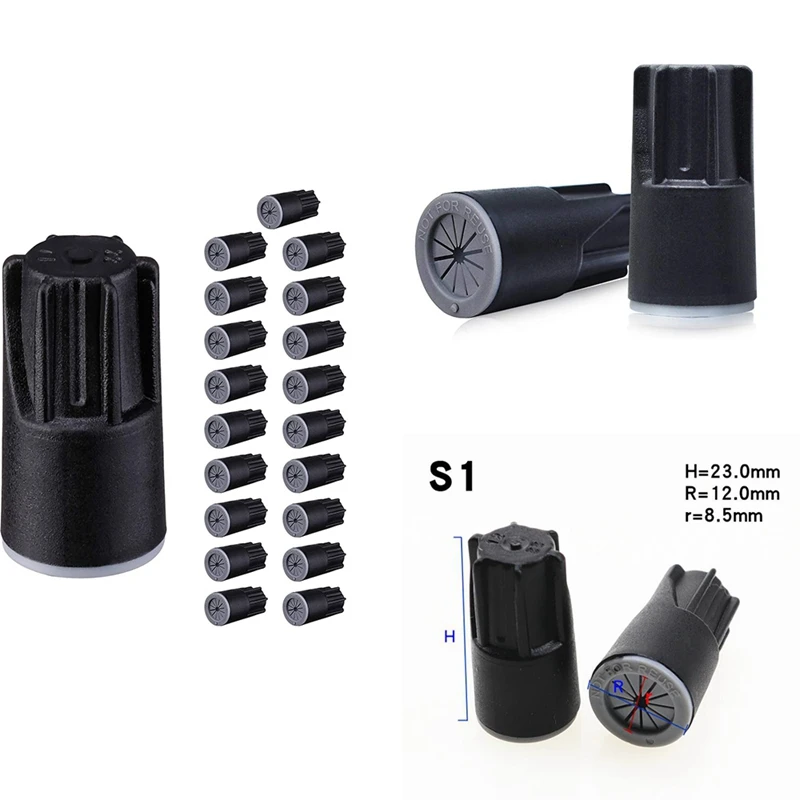 Waterproof Wire Connectors, Grease Cap Outdoor Electrical Wire Cap Nuts For Low Voltage Landscape Lighting,Black