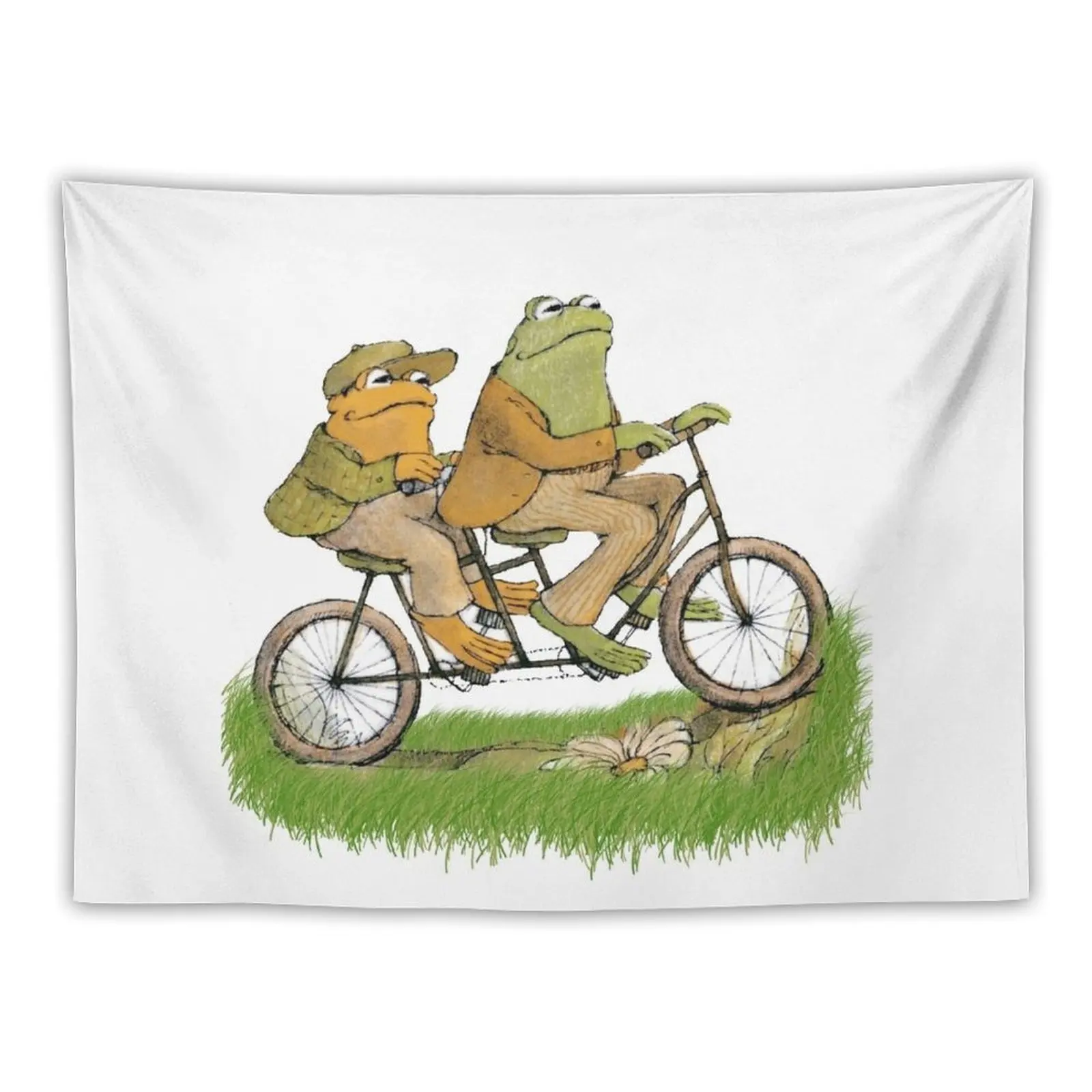 frog and toad on the bike Tapestry Luxury Living Room Decoration Home Decoration Tapestry