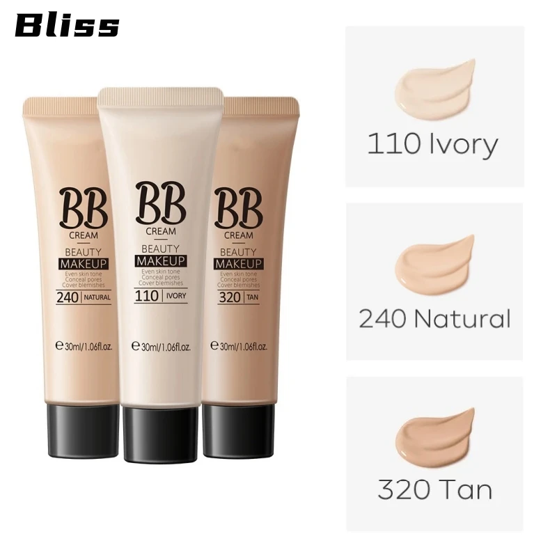 

Multiple Colors BB Cream Female Makeup for Face Moisture Cream Cosmetics Waterproof Concealer Full Coverage Base Foundation