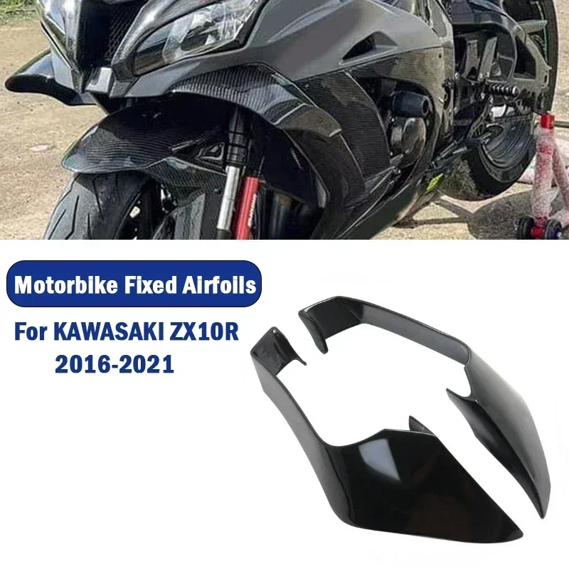 

Fixed Wind Wing for KAWASAKI ZX10R ZX-10R 2016-2021 Motorcycle Fairing Parts Aerodynamic Wing Kit Fixed Winglet Fairing Wing