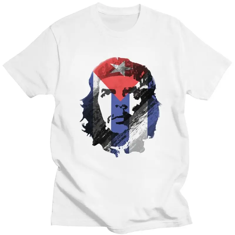 Custom Male Che Guevara Cuba Flag T Shirt Short Sleeve Cotton T-shirt Leisure Cuban Revolution Tees Loose Fit Clothes