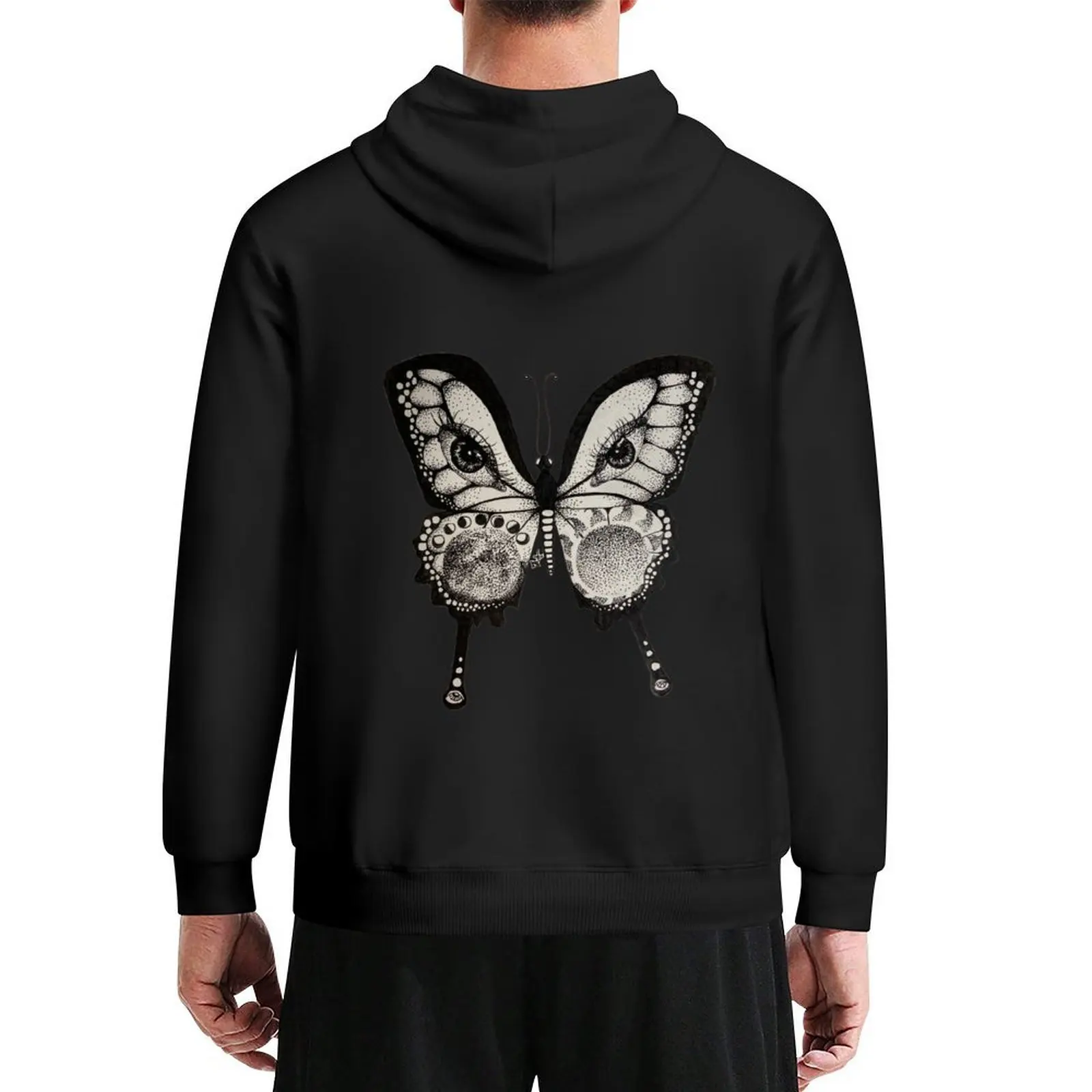 

Black & White Sun & Moon Butterfly Hoodie men's sweat-shirt set hooded shirt men's clothing autumn new products hoodies for men