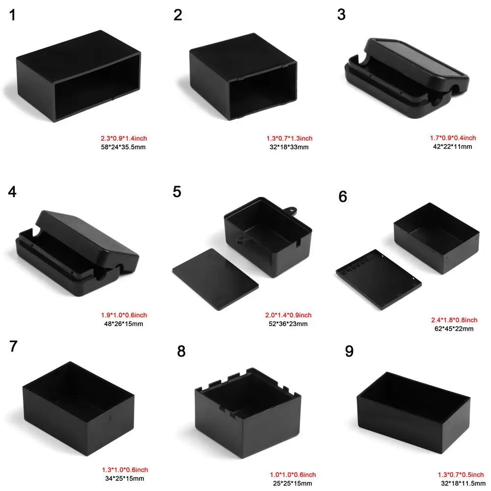 Black ABS Plastic High Quality Instrument Case Enclosure Boxes Electronic Project Box Waterproof Cover Project
