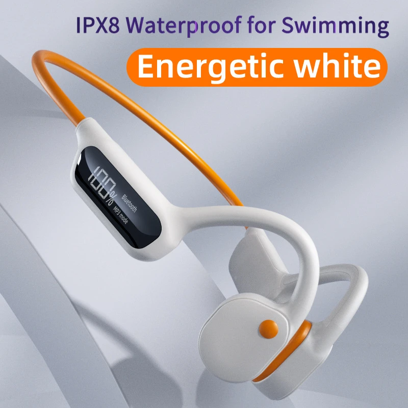 

IPX8 Waterproof Bone Conduction Headphones for Swimming with 32G MP3 Player Bluetooth 5.3 Wireless Earphone Comfortable Ear Hook