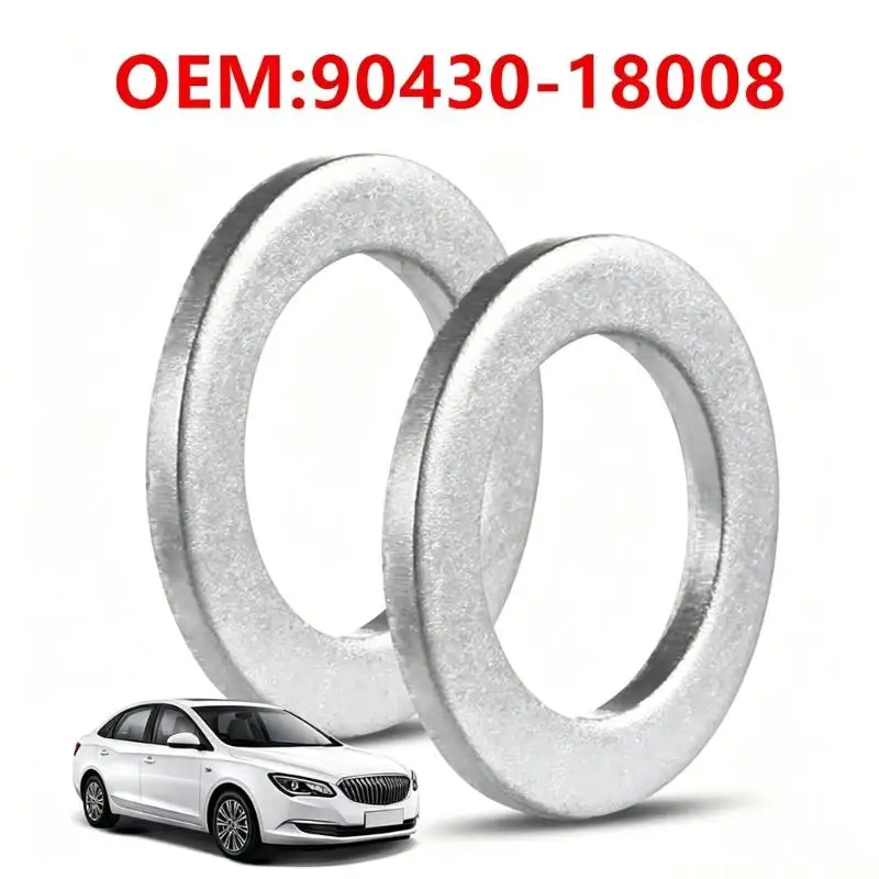 J0MA 10Pcs Strong Zinc Alloy Oil Drain Gasket Oil Pan Plug Washer 90430-18008 Replacements Compatible Automotive