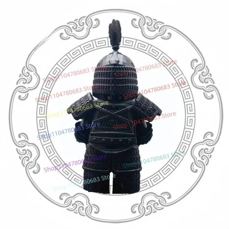 MOC Building Blocks Chinese Style Armor Mini Figure Assembly Model Display Piece Anime Cartoon Accessories Toy Collectible Gift