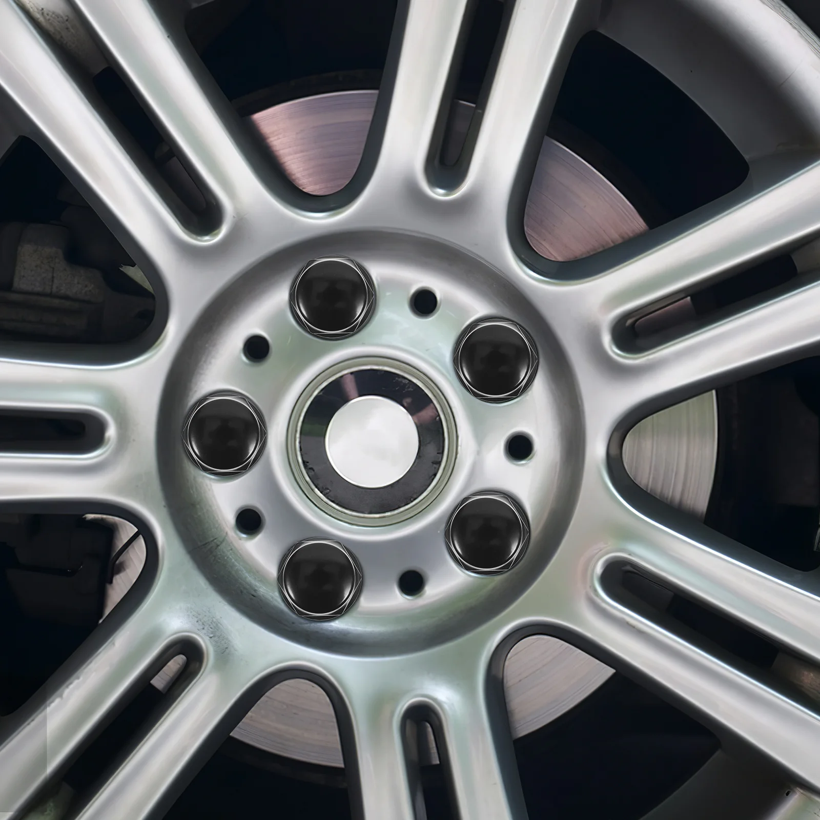 

10 шт. хромированные крышки для гаек с наконечниками, защитные крышки для колесных гаек, прочные колпачки для болтов с наконечниками для внешних аксессуаров автомобиля, крышки ступицы колеса грузовика