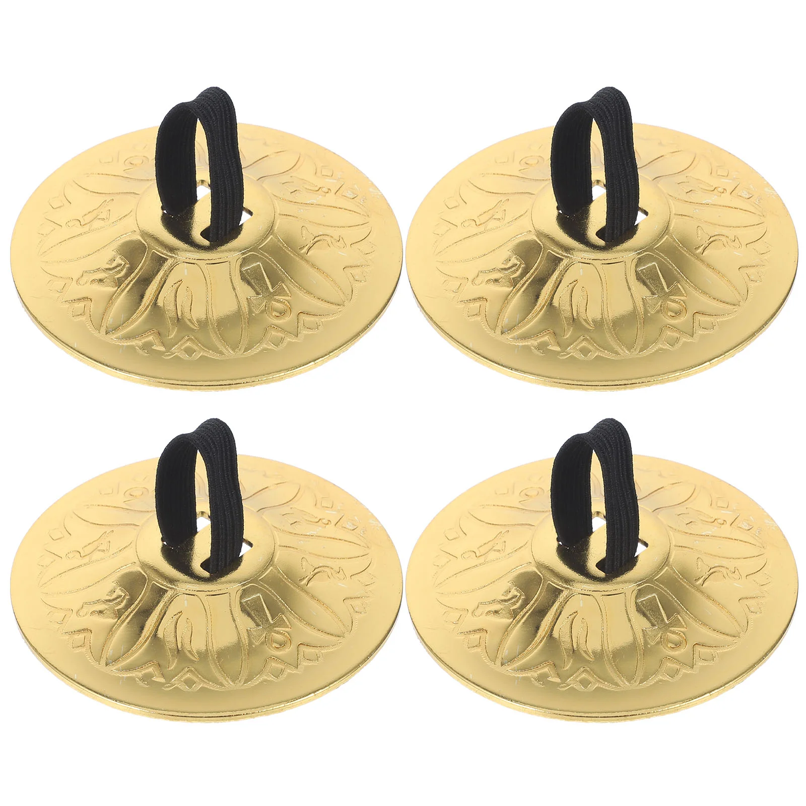 2 Pairs Belly Dancing Finger Cymbal Props Kids Musical Children Percussion Mini Dress Cymbals for Dancer Ball Party