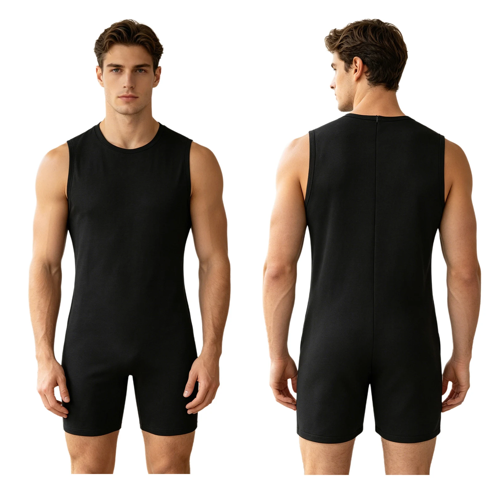 Adult Elderly Alzheimer ASD Special Needs Adaptive Clothing Sleeveless Anti-strip Back Zipper Soft Jumpsuit Sleepwear Homewear