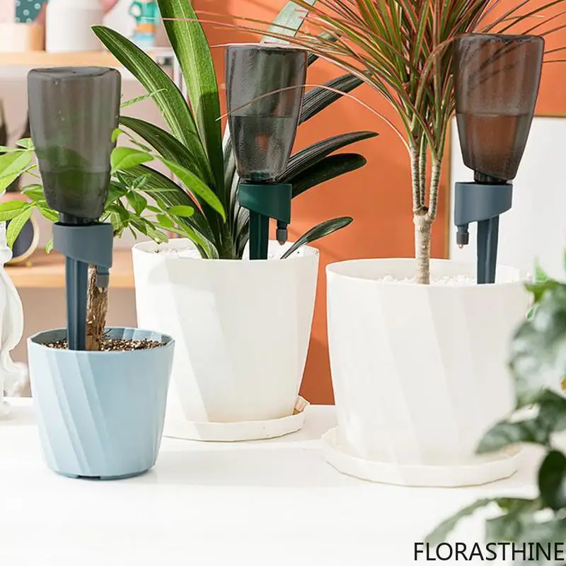 6 Pieces Plant Watering Spikes Vacation Plant Waterer with Slow Bottle Release Control Valve Dripper Automatic Dripper