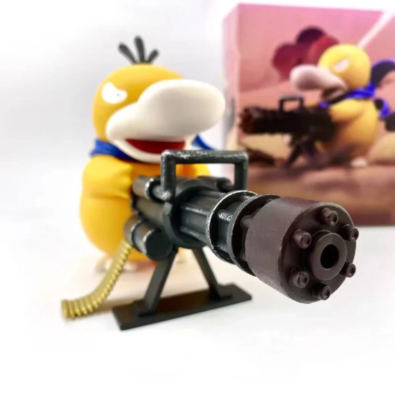ポケモンシリーズ Psyduck ガトリングガンフィギュアクロスドレッシングおもちゃコレクションクリエイティブ装飾品アニメ周辺誕生日プレゼント