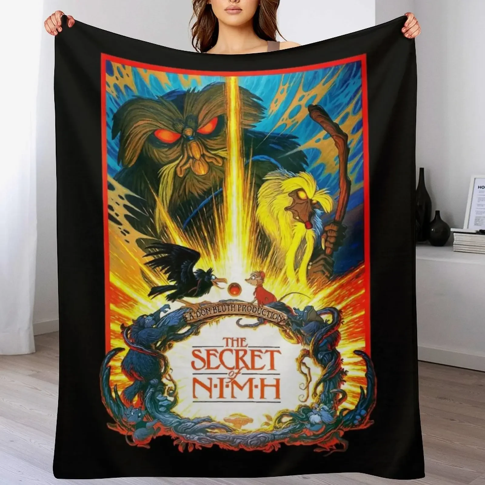 The Secret of Nimh Throw Blanket Durable Warm Blanket for Daily Home Use