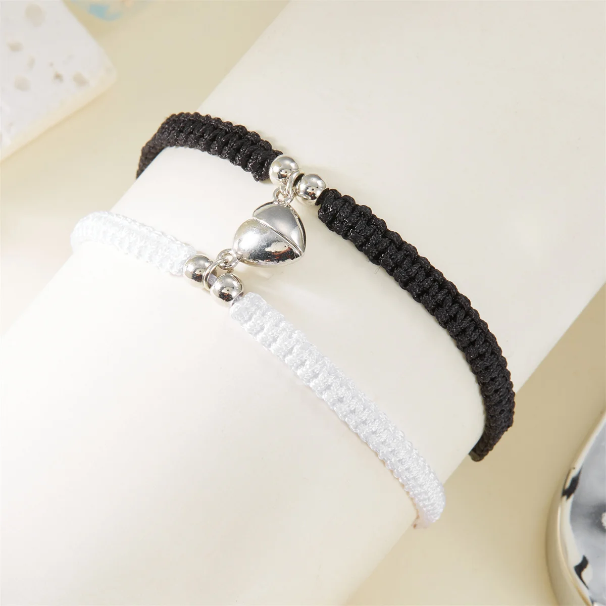 2 Teile/satz Romantische Herz Magnetische Gewinnen Paar Armband Für Frauen Männer Mode Geflochtenen Seil Passenden Armband Freundschaft Schmuck – Detail 28
