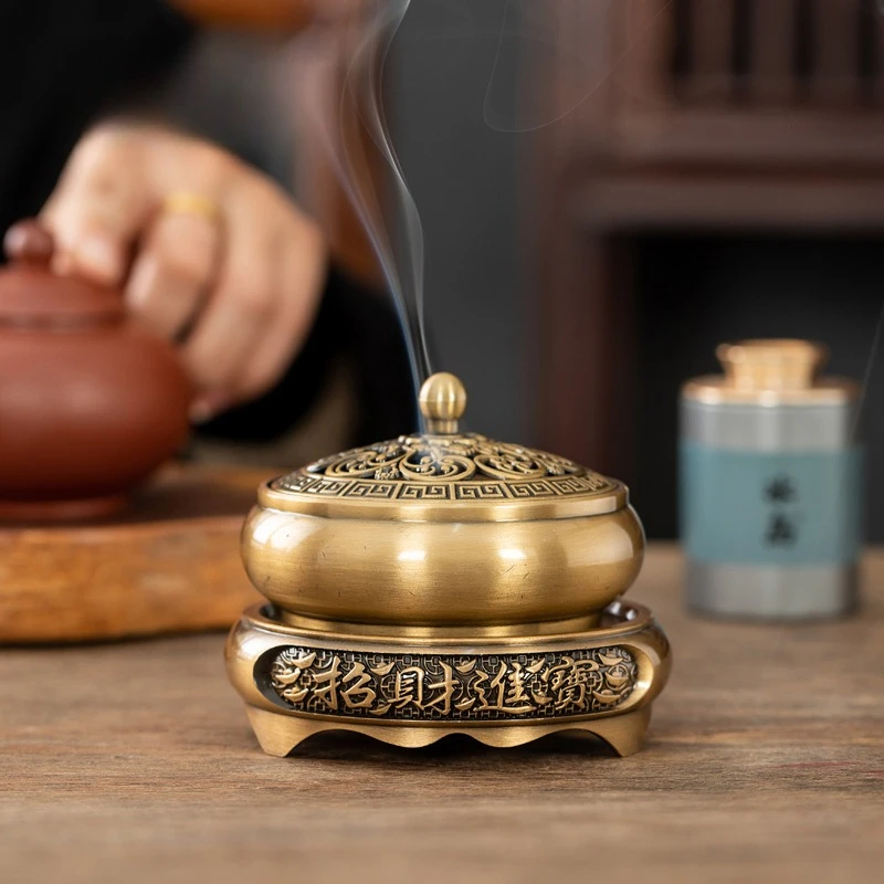 Retro Creative Aromatherapy Burner Three-Legged Small Incense Burner Base Home Decorative Indoor/tea Room/soothing Purifying