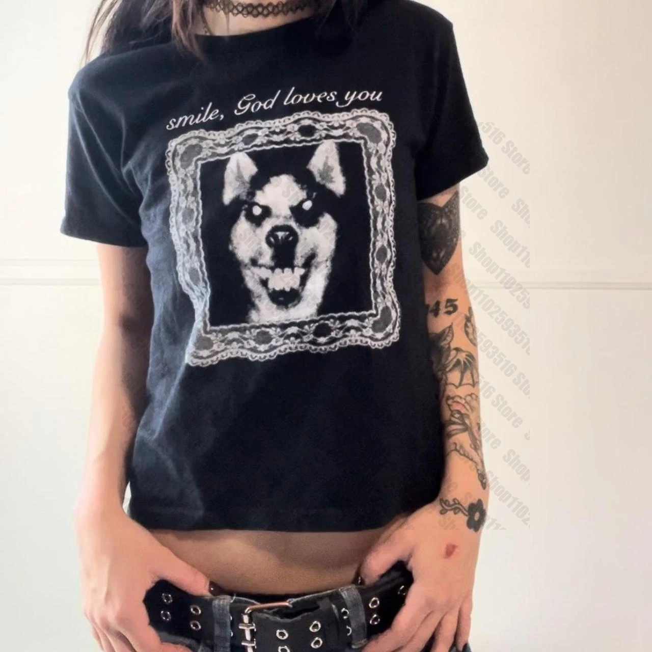 Harajuku Trashy Y2k 2000er Jahre Tops Damen Kleidung 90er Jahre Kleidung Vintage Crop Top Damen Damen Kleidung Star Girl Y2k Kitty Gothic Kawaii