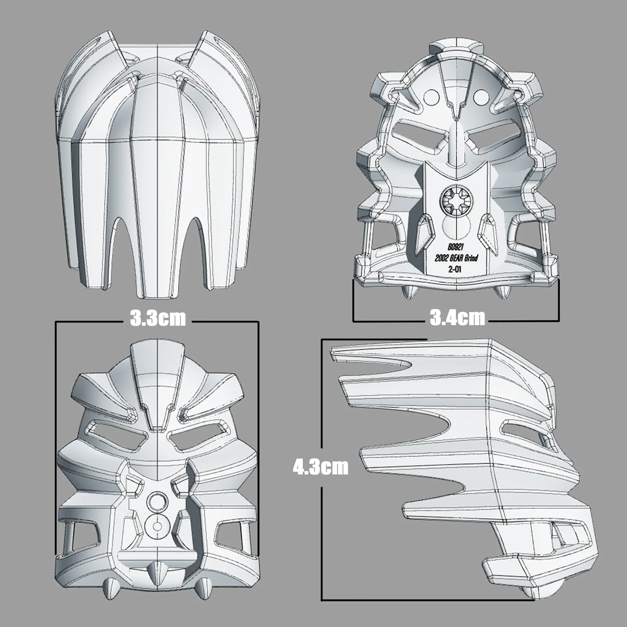 Kennie DIY MOC Customized Accessories Building Block Bionicle High Quality Facepiece NO.60921 Avohkii Post Karda Nui Exposure