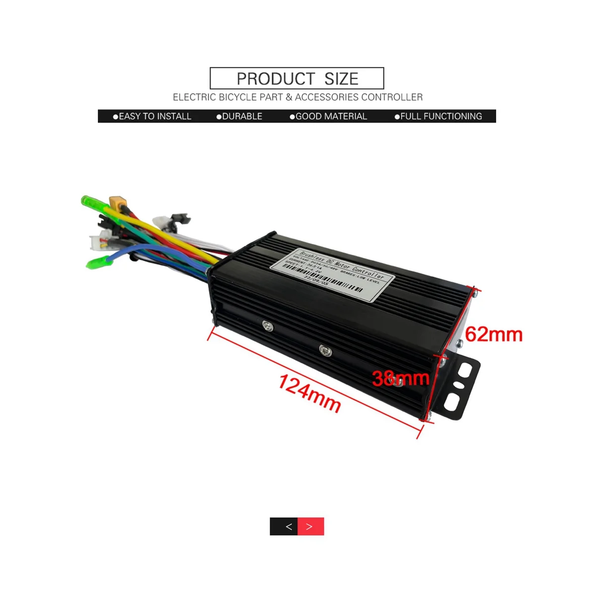 24V 36V 48V 500W 750W 3-Mode 9 rurek bezszczotkowy 26A kontroler zestaw hamulców przepustnicy z wyświetlaczem LED SW900 części do E-rowerów