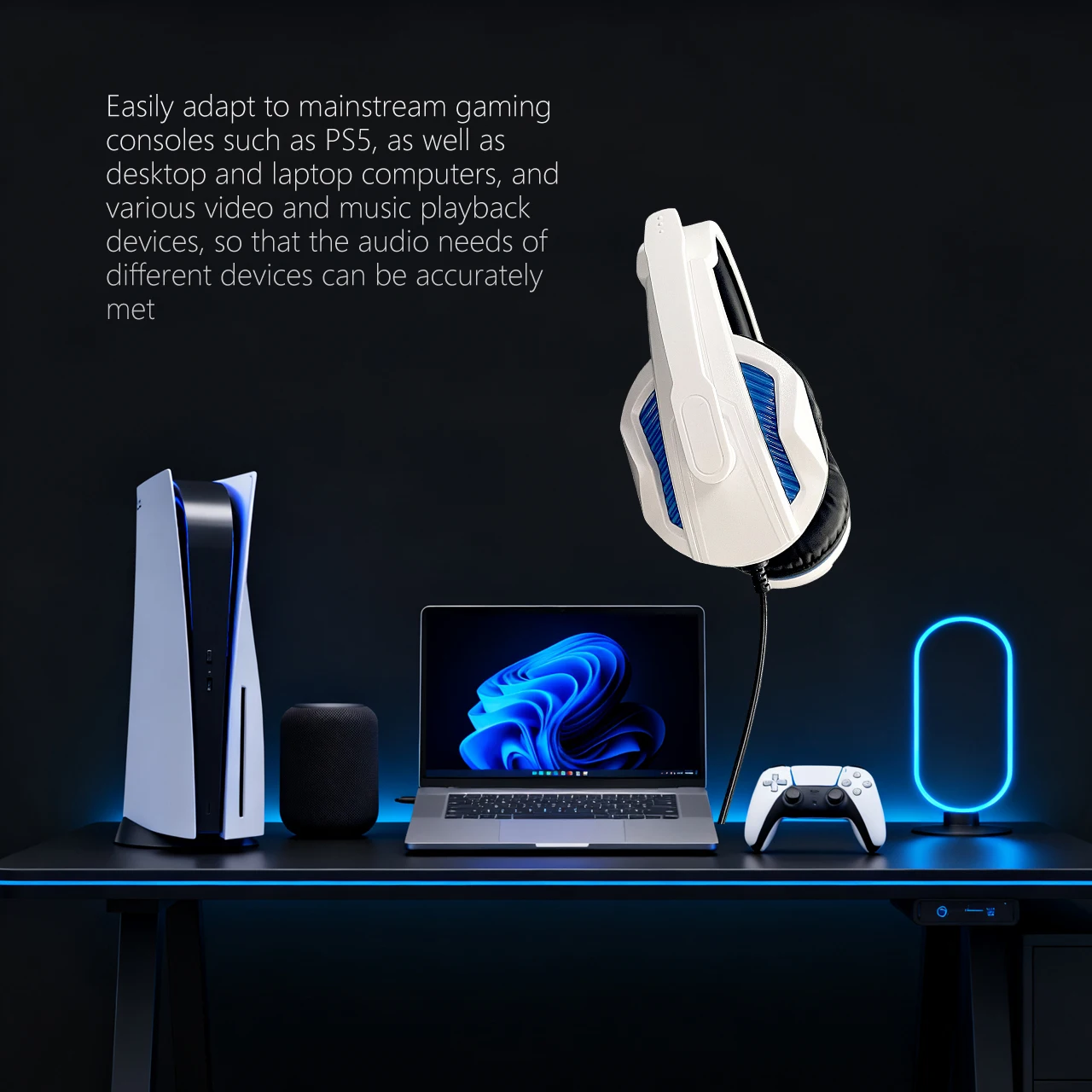 H4 has wired headphones, PS4 gaming headphones, computer headphones, music headphones, online course and conference use, birthda