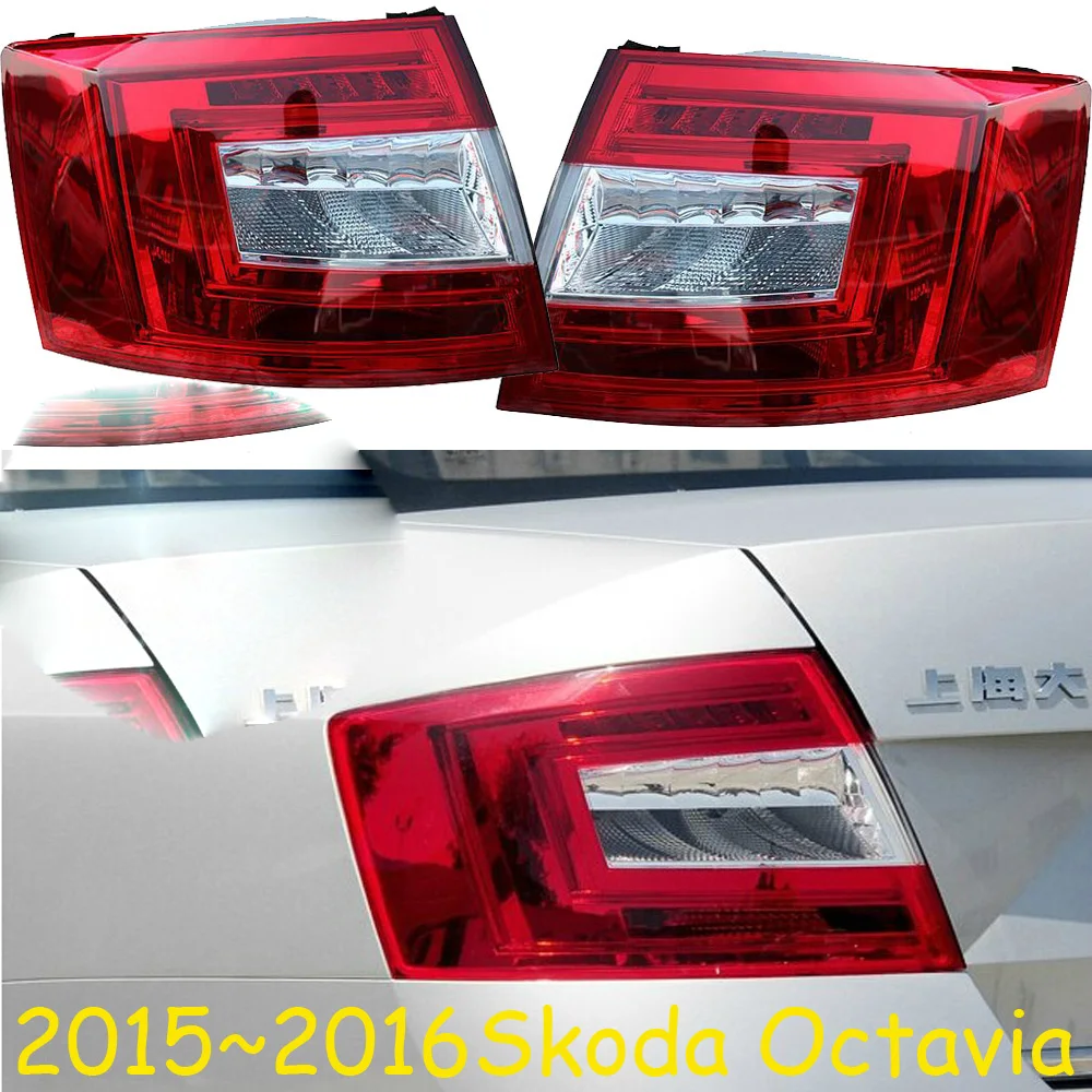 

1pcs car accessories bumper tail light for skoda Octavia taillight Taillamp no bulb 2015~2017y for skoda Octavia fog lamp