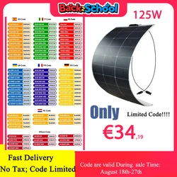 125W 250W Solar Panel 18V Flexible Solar Panel Monocrystaillne Solar Cell 12V/24V Battery Charger 1000W Home System Kits RV Boat