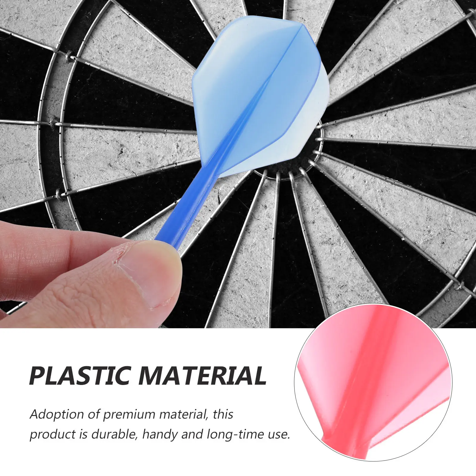 

20Pcs Colorful Dart Flights Professional Wear-Resistant Plastic Tails Fine Workmanship Smooth Flying Thread Design