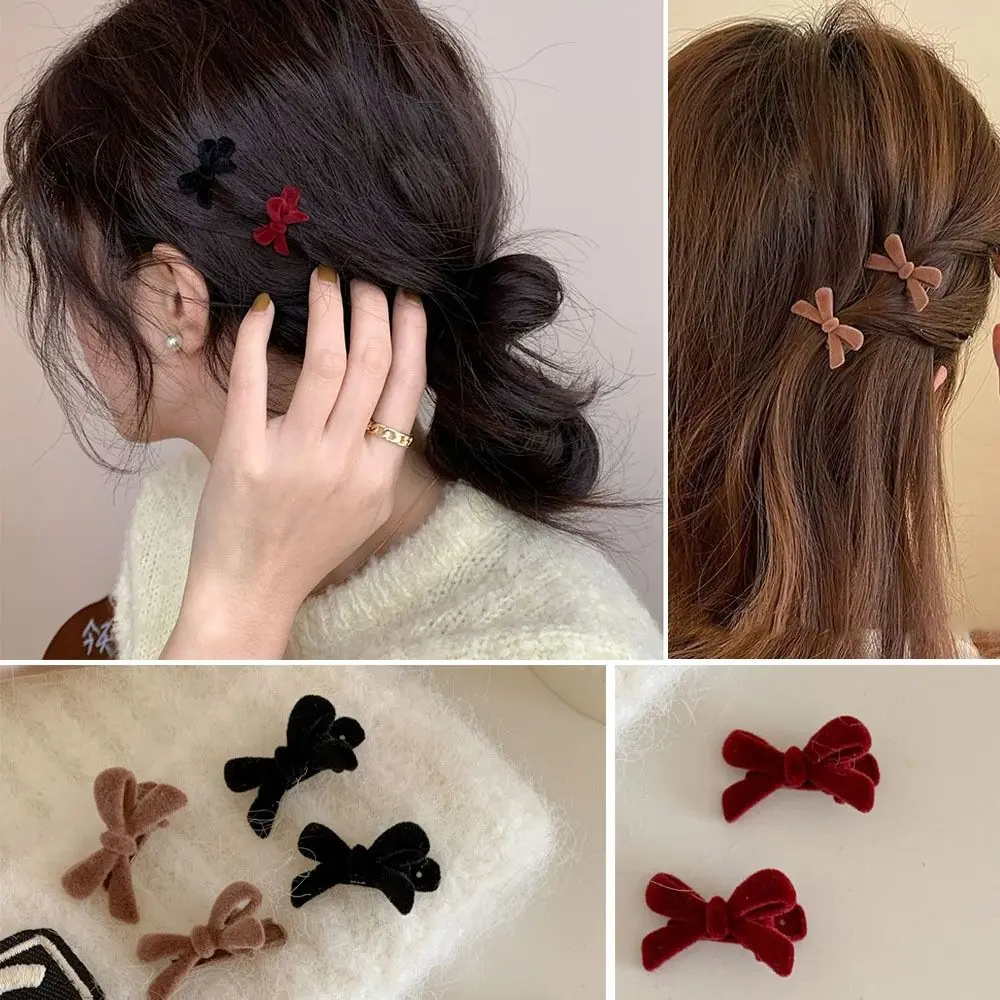 Подарки, женские головные уборы с бантом, бархатная заколка для волос, милые аксессуары для волос, инструменты для укладки волос, зажим в виде утконоса, заколки для волос с бантом
