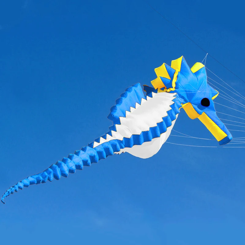 Bolsillos grandes, colgante de pipa de caballito de mar, pipas suaves para adultos, rueda, juego al aire libre, pipa de playa voladora, juguete deportivo, mochila divertida para pipa grande