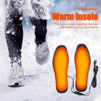 Heated Insoles Outdoor Sports USB Rechargeable Thermal Insoles Foot Warmer Cuttable Winter Electric Heating Insoles Washable