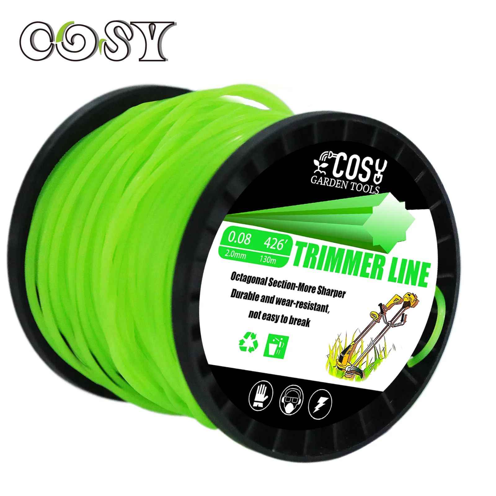 1LB*2.4/2.7/3.0mm Mowing Nylon Grass Trimmer Rope Brush Cutter Strimmer Line Octagonal shape Brushcutter Trimmer Cord Line Wire