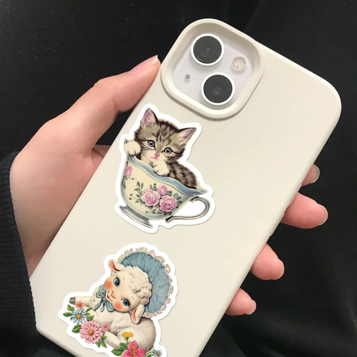 50PCS Vintage Animals Clipart Sticker Aesthetic Skateboards DIY Harajuku Laptop Luggage Waterproof Wall Room Bar Decor Stickers image 5