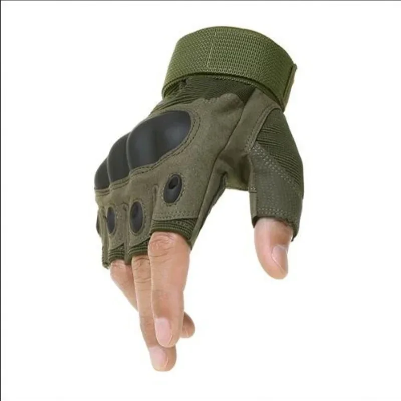 1 Paar Halbfinger-Handschuhe für Männer, Outdoor-Militär-Taktikhandschuhe, Sport-, Schieß-, Jagd-, Airsoft-, Motorrad- und Fahrradhandschuhe – Detail 7