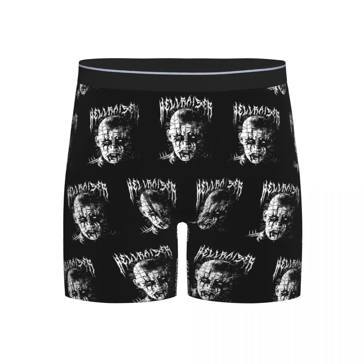 

Long Boxer Underpants Shorts Black Metal Pinhead Graphic Panties Men's Comfortable Underwear for Homme Man Boyfriend Gift
