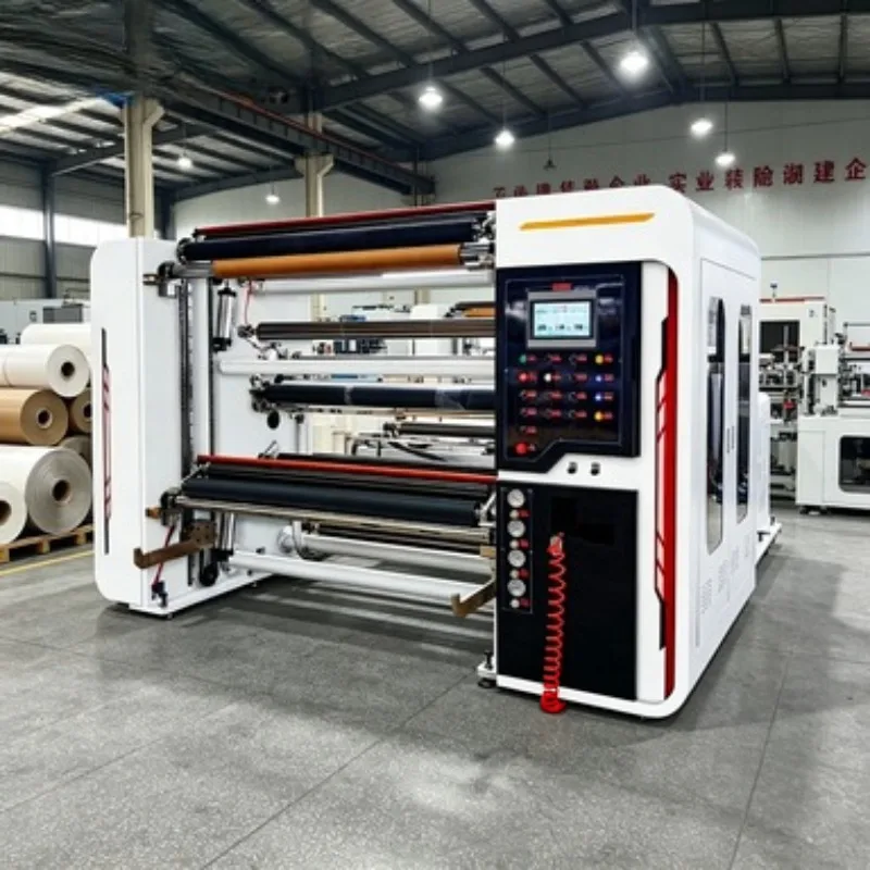 Jumbo Roll Slitting Machine for Thermal Paper Kraft Paper Slitter Rewinder with Roll Cutting Equipment for Receipt  