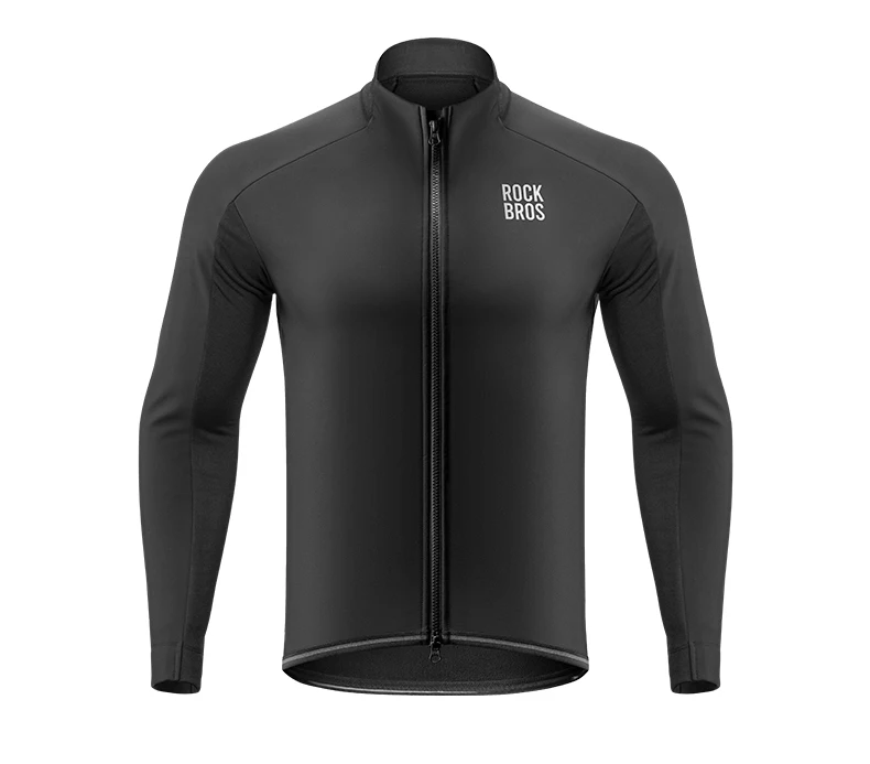 ROCKBROS Winter Warme Fahrradjacke Herren Mantel Thermofleece Fahrrad Windbreaker 3-Jahreszeiten Winddichte Outdoor-Sport Fahrradjacke – Detail 3