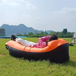 Trend Outdoor Products: Portable Inflatable Air Sofa Bed for Travel Patio Furniture Set Positions Camping Puffs Sofas Home Relax