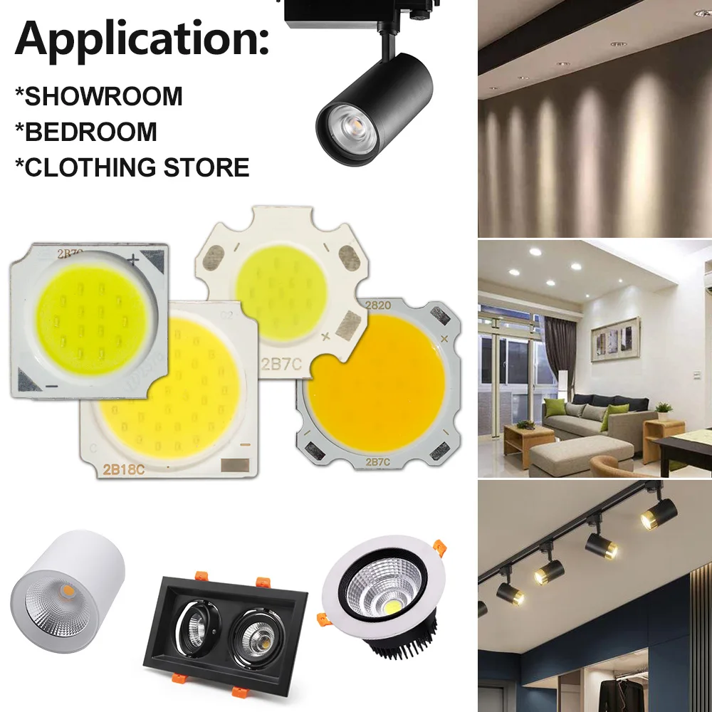 50-100 قطعة COB LED 3 واط 5 واط 7 واط 10 واط 12 واط 15 واط 18 واط 30 واط 36 واط محايد دافئ أبيض 13 مللي متر 20 مللي متر 28mm1919 رقائق حبة مصباح الأضواء النازل DIY بها بنفسك