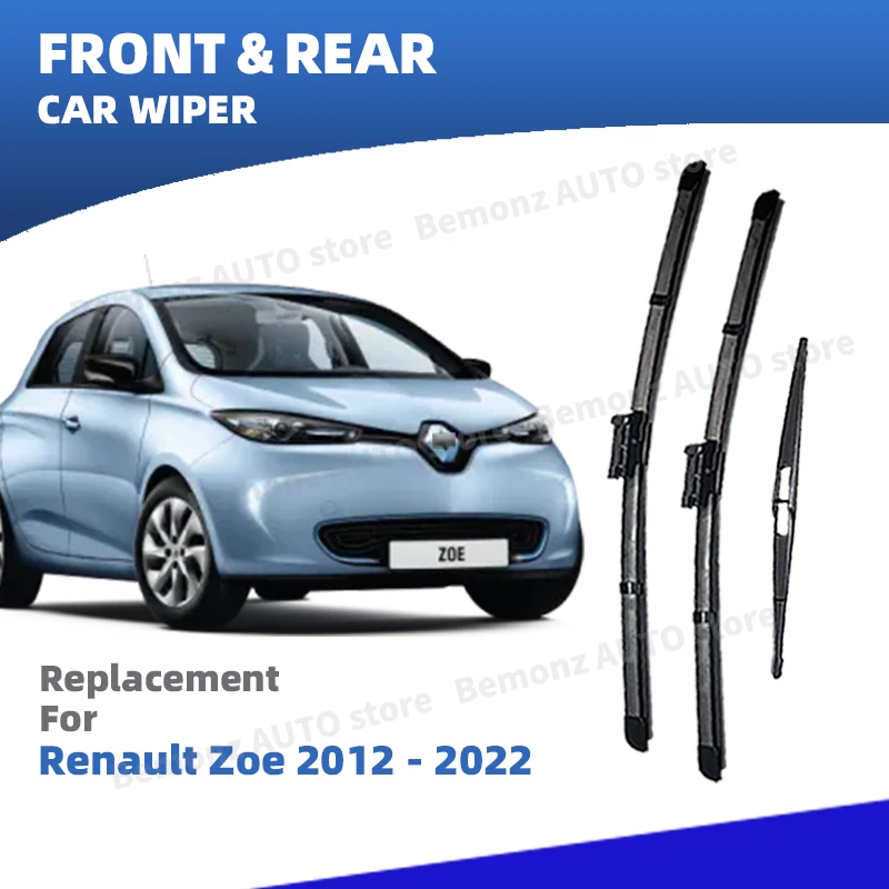 LHD Vorne Hinten Scheibenwischerblätter Für Renault Zoe 2012 - 2022 Windschutzscheibe Fenster Zubehör 2013 2015 2018 2019 2020 2021