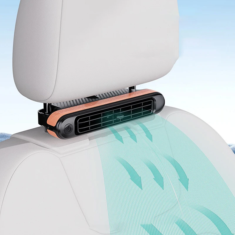 

Portable Car Mounted Electric Small Fan For Cooling Seats Inside The Car USB Car Fan Dual Turbo Low Noise Fan Car Supplies