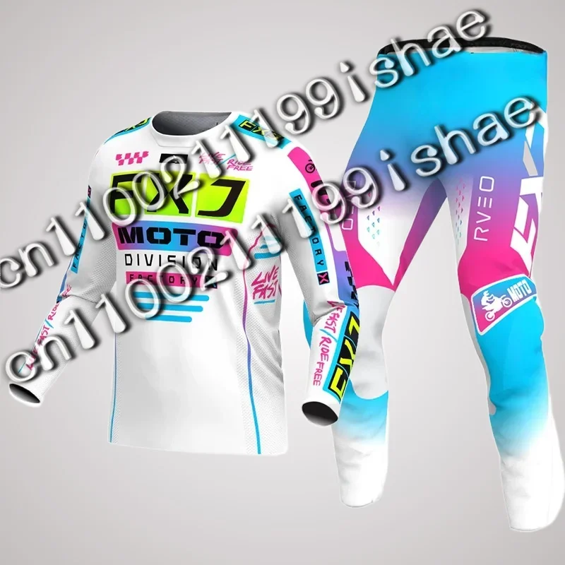 

Motocross Child Set Motorcycle Jersey and Pants Kids Clothing Big Boy Girl Youth Mx Gear Set Customized Number Nameracing Suit