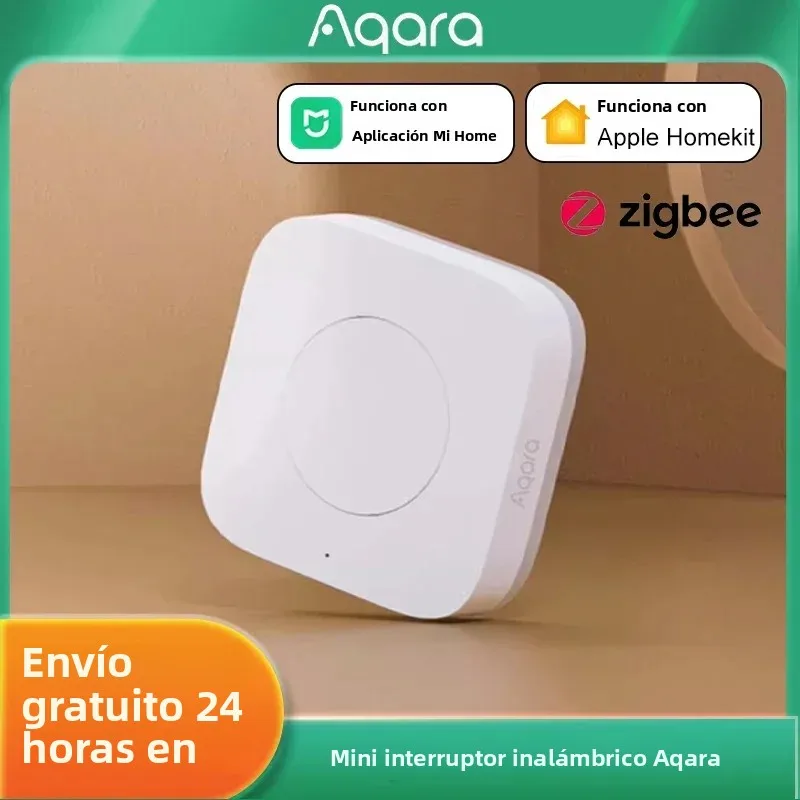 Aqara-mininterruptor inalámbrico Zigbee, conexión de Sensor, control remoto inteligente, botón de Control de una tecla, trabajo de seguridad para aplicación Mi Home Homekit