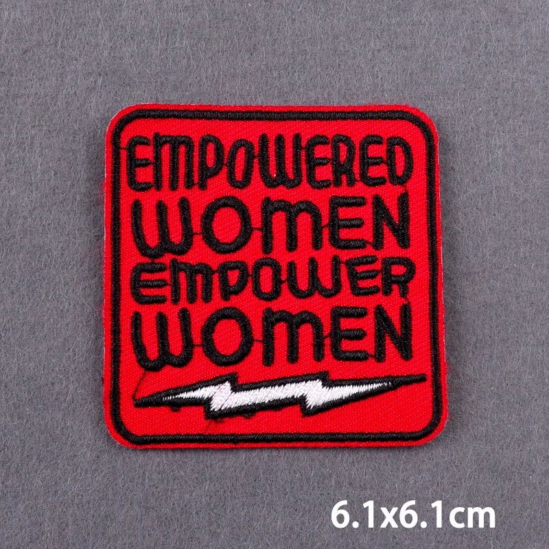 Girl's Power Stickerei-Aufnäher für Kleidung, Kindness Bügel-Aufnäher für Kleidung, Blumen, Buchstaben, schmelzbarer Aufnäher, Applikationsdekoration – Detail 1