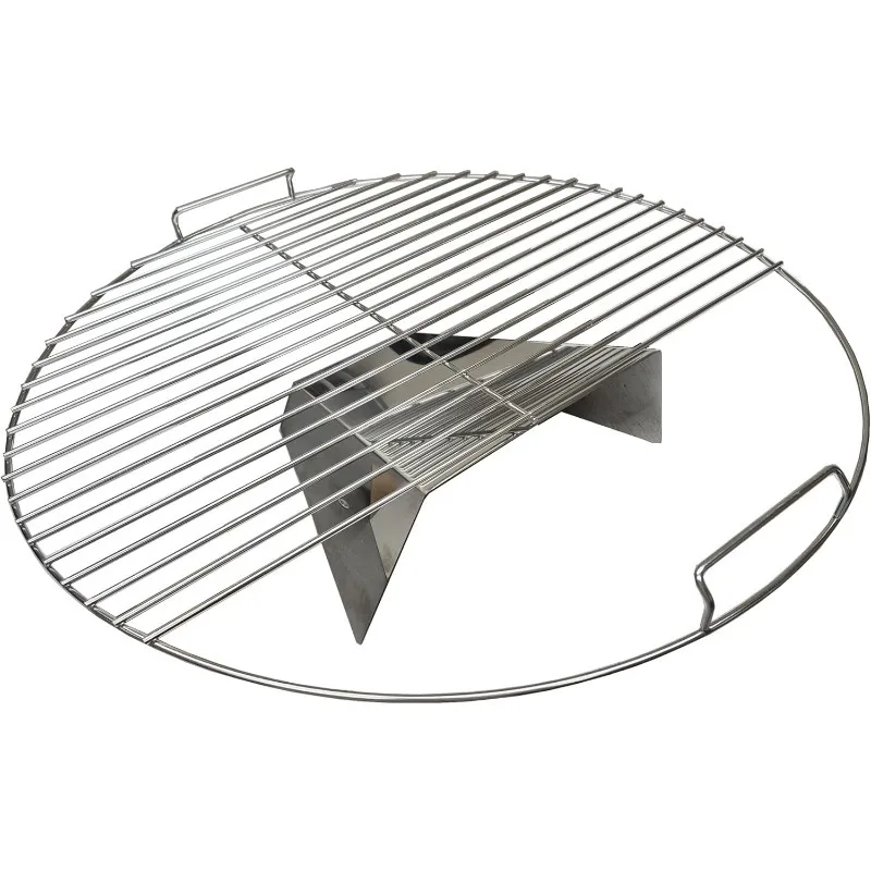 

Набор для приготовления пищи с чайником-грилем, решетка из нержавеющей стали 21,5 дюйма и теплозащитный экран, подходит для 22-дюймовых грилей Weber (и o