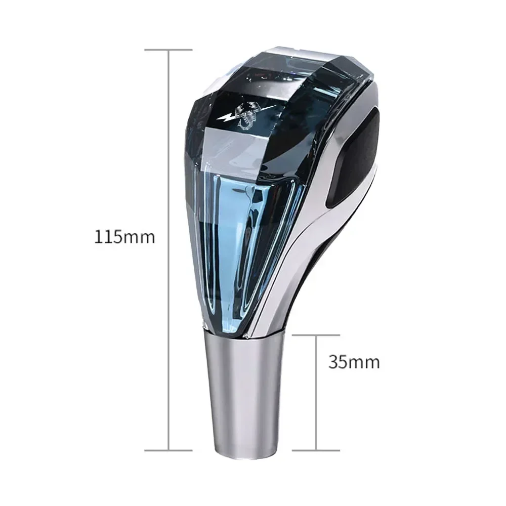 Car Universal Crystal Handle Gear Shift Knob Gear Head with LED For Fiat Abarth 695 695 Grande Punto evo Stilo 124 Spider 500C