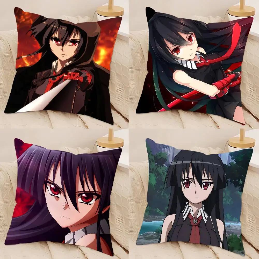

A-Akame Ga K-Kill Anime Pillow Case Removable Washable Cushion Cover – All-Season Soft Linen