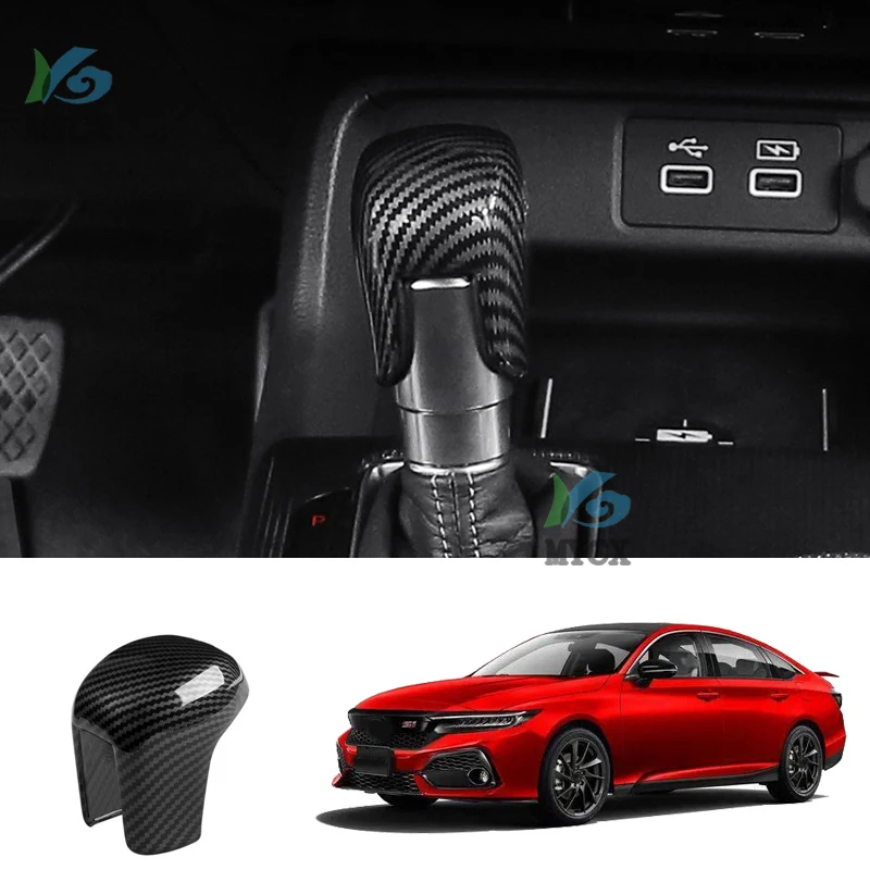 

FOR Honda Civic 11th 2022 Carbon brazing red gear head decorative cover gear lever cover patch modification